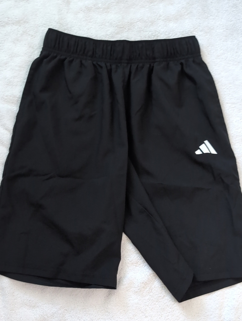 Adidas Black Performance Athletic Shorts with White Logo